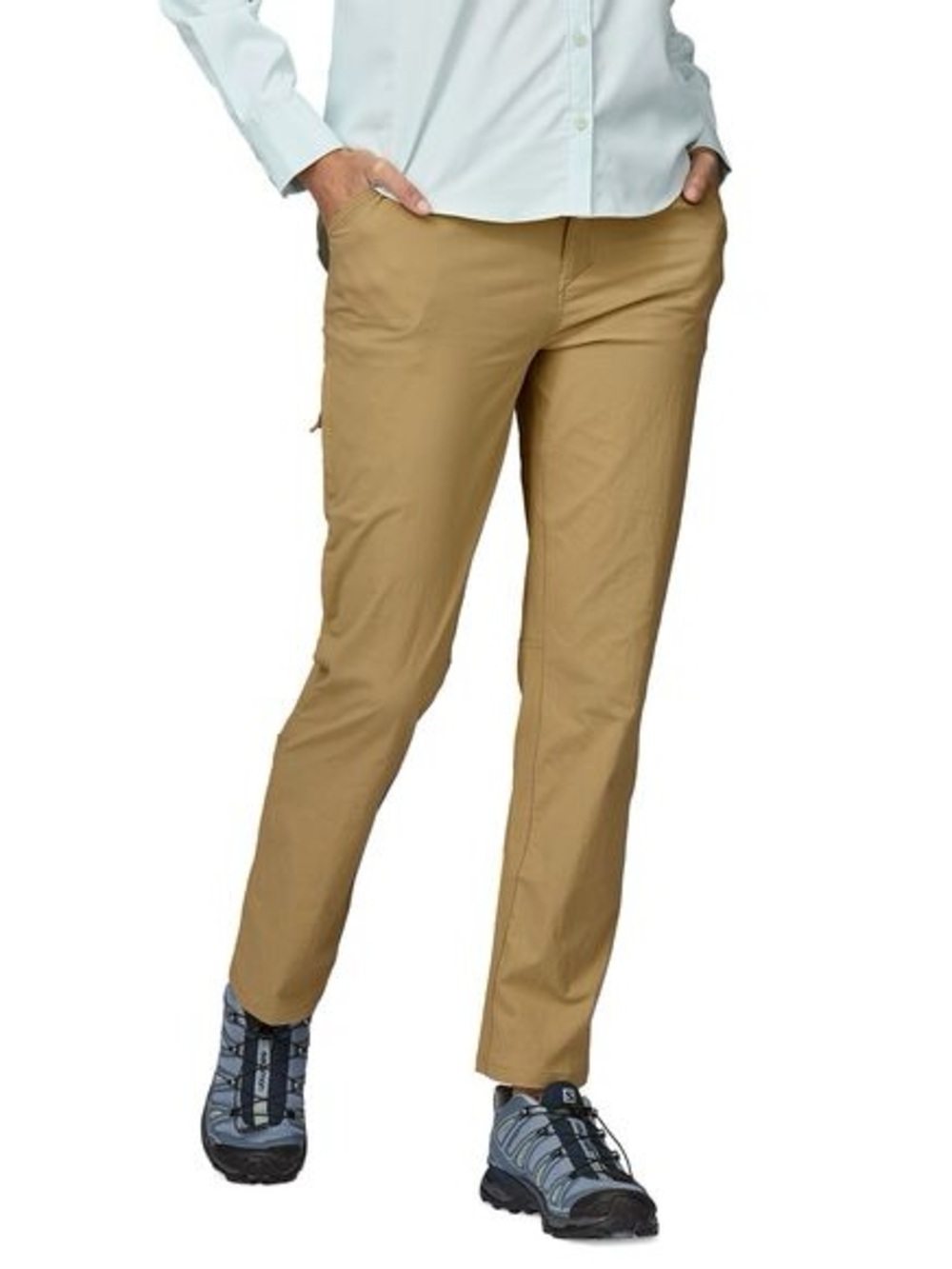 Patagonia Quandary Hiking Straight-Leg Pants in Khaki Tan